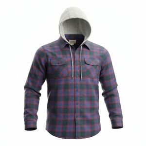 Wrangler Flannel Hooded Jacket for Men